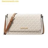  Túi Đeo Chéo Nữ Michael Kors MK Medium Logo Convertible Crossbody Bag Màu Trắng 