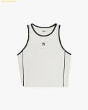  Áo Ba Lỗ MLB Nữ Phom Croptop Basic Small Logo Màu Trắng 3FTKB0153 