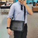  Túi Đeo Chéo Coach District Crossbody Bag In Signature Canvas Màu Đen Logo CV761 