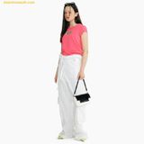  Túi Đeo Vai Find Kapoor Lia Bag 19 Crinkled White Black - SKU TDB19CW 