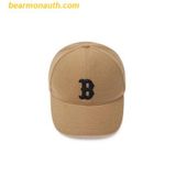  Mũ Lưỡi Trai MLB Basic Wool Structure Ball Cap BOS LCamel Nâu 3ACPWC246 