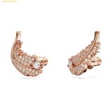  Khuyên tai SWAROVSKI Nice stud earrings Feather, White, Rose gold-tone plated lông vũ 