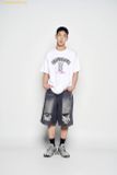  Áo Phông ADLV Blur Alien Short Sleeve T-Shirt Màu Trắng Kem 