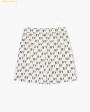  Quần short MLB unisex ống rộng lưng thun Classic Monogram Màu trắng 3ASMM0343 