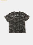  Áo Phông Bad Blood Crack Print T-Shirt - Green Camo w-tee25-046 