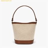  Túi Đeo Chéo Nữ Stretch Angels Weekly Bucket Bag Màu Trắng Viền Nâu 