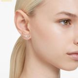  Khuyên tai SWAROVSKI Nice stud earrings Feather, White, Rose gold-tone plated lông vũ 