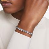  Vòng Tay, Lắc Tay Swarovski Imber Tennis bracelet Round cut, White, Rhodium plated 5682666 