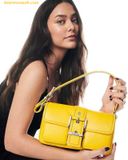  Túi Đeo Vai Michael Kors MK Colby Medium Leather Shoulder Bag Màu Vàng 