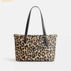 Túi Tote Coach Gallery Tote Bag With Leopard Print - CY347 - Da beo