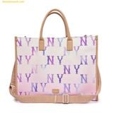  Túi Tote MLB Gradient Monogram Canvas Tote New York Yankees 3AORL0233-50VOS - Tím 