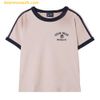 Áo Phông WHOAU Steve Track Line Ringer WHRAF3753F Tshirt Màu Hồng