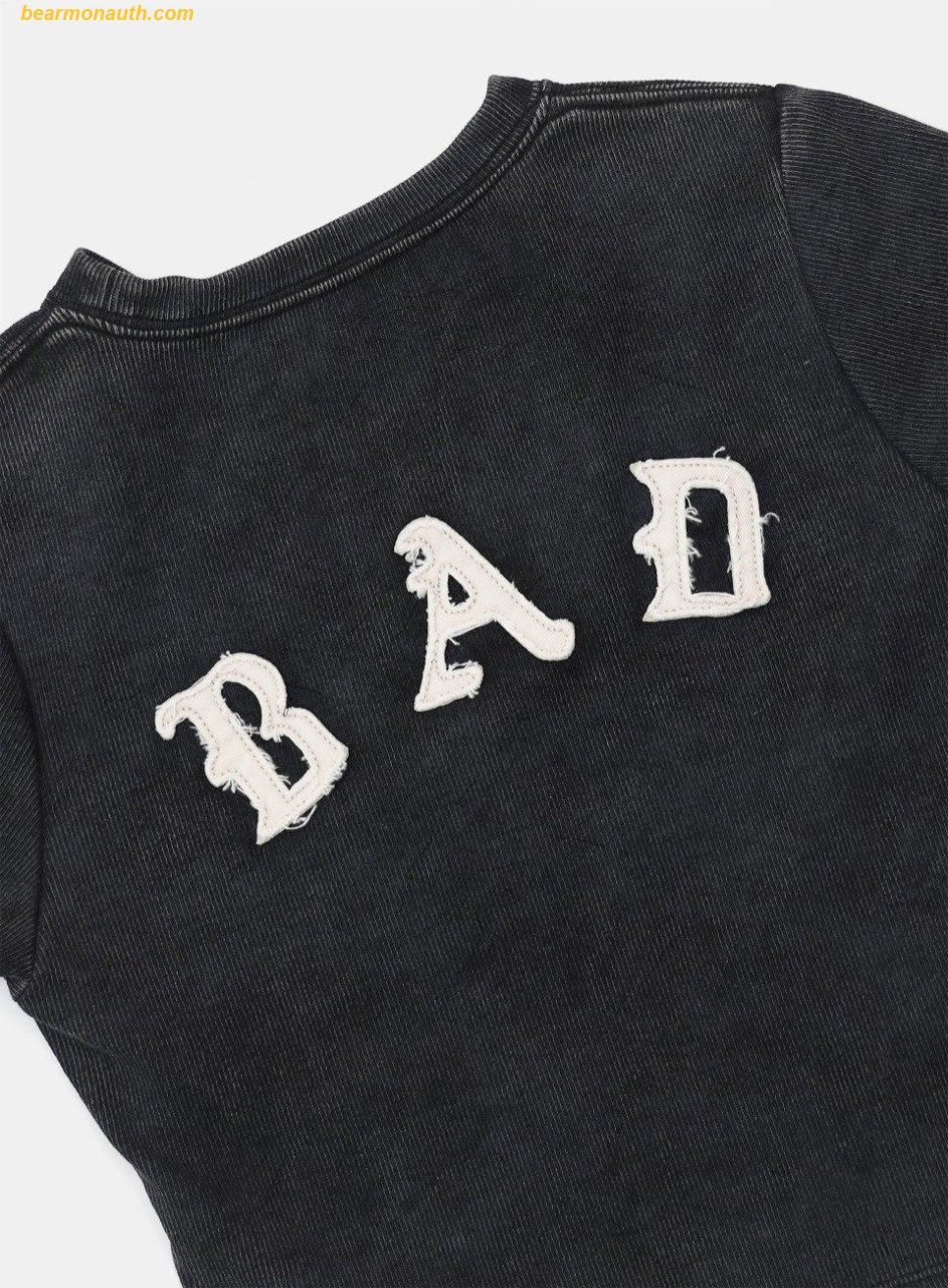 【BADBLOOD】Lion Patch Short Sleeve Slim Fit - Washed Beig Lion Patch Short Sleeve Slim Fit - Washed White – BADBLOOD