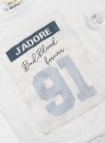  Áo Crop Bad Blood Jador T-shirt - White/Powder Blue w-tee24-038 