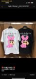  Áo Phông ADLV Fuzzy Rabbit Shinchan Short Sleeve T-Shirt Màu Đen 