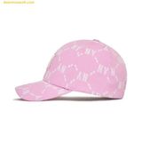  Mũ MLB Monogram Diamond Structure Ball Cap New York Yankees 3ACPM032N-50PKS Màu Hồng 
