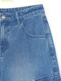  Quần Short MLB Women's Basic Cargo Denim Shorts New York Yankees 3FDPB0453-50INS Màu Xanh 