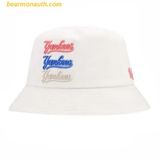  Mũ Bucket MLB Logomania New York Yankee 32CPHI111-50L - Trắng 