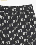  Quần short MLB unisex ống rộng lưng thun Classic Monogram Màu Đen 3ASMM0343 