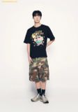 Áo Phông ADLV Crayon Shinchan Action Kamen Shinchan Short Sleeve T-Shirt Màu Đen 