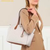  Túi Tote Michael Kors MK Marilyn Medium Tote Bag Màu trắng Logo 
