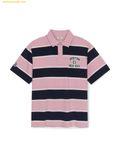  Áo Polo MLB Varsity Stripe Overfit Collar T-Shirt Boston Red Sox 3APQV0253-43PKM Màu Hồng Đen 