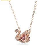  Dây cổ, dây chuyền SWAROVSKI Dancing Swan Necklace Swan, Red, Rose Gold-Tone Plated 