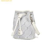  Túi Đeo Chéo MLB Dia Monogram Jacquard Mini Bucket Bag Boston Red Sox Grey 3ABMS022N-43GRS 
