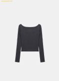  Áo Tay Dài Bad Blood Beyond Soft Off-Shoulder Top Charcoal - w-tee24-116 