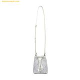  Túi Đeo Chéo MLB Dia Monogram Jacquard Mini Bucket Bag Boston Red Sox Grey 3ABMS022N-43GRS 