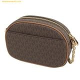  Túi Đeo Chéo Michael Kors MK Jet Set Charm Small Pebbled Leather Crossbody Bag Màu Nâu Logo 