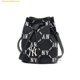  Túi Đeo Chéo MLB Dia Monogram Jacquard Mini Bucket Bag New York Yankees Black 3ABMS022N-50BKS 