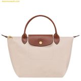  Túi Xách LongChamp Le Pliage Original Size S Handbag Paper - Recycled canvas (Trắng Kem) 