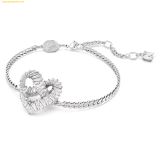  Vòng, lắc tay SWAROVSKI Matrix bracelet Heart, White, Rhodium plated 