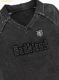  Áo Polo Tay Dài Bad Blood Rusty Denim V-Neck Long Sleeve Black - w-tee25-017 