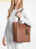  Túi Tote Michael Kors MK Vincent Large Saffiano Leather Tote Bag With Card Case Màu Nâu 