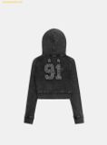 Áo Hoodie Zip Bad Blood Rusty Denim Hoodie Slim Fit Đen w-hde25-00 