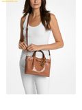  Túi Xách Michael Kors MK Carson Small Crocodile Embossed Satchel - Nâu 