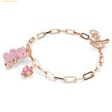  Vòng, lắc tay SWAROVSKI Teddy bracelet Bear, Pink, Rose gold-tone plated 