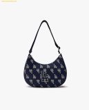 Túi Đeo Vai MLB Monogram Hobo Bag Boston Brown 3ABQL023N - Xanh Navy 