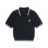  Áo Polo Crop MLB Women’s Basic Crop Polo T Shirts NEW YORK YANKEES ( 3FPQB0253-50BKS) 