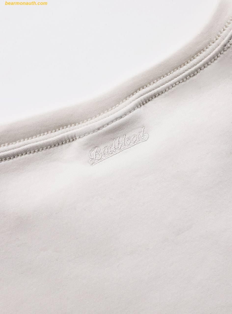 Tシャツ・カットソー BADBLOOD Beyond Soft Long Sleeve Cream w-tee24-001 Áo BAD BLOOD Beyond Soft Long Sleeve - Cream - SKU w-tee24