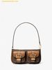 Túi Đeo Vai Michael Kors Mk Small Zoe clutch bag with exclusive logo Màu Nâu Logo