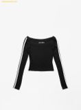  Áo BAD BLOOD Barbara Off Shoulder Top - Đen w-tee24-046 