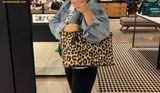  Túi Tote Coach Gallery Tote Bag With Leopard Print - CY347 - Da beo 