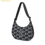  Túi MLB Monogram Jacquard Hobo Bag 3ABQL023N-50BKS Màu Đen 