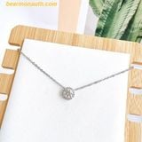 Dây cổ, dây chuyền SWAROVSKI Angelic pendant Round cut, White, Rhodium plated 