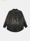  Áo Sơ Mi Bad Blood Vintage Billy Check Shirt Large Fit - Black - SKU: w-tee25-026 