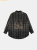  Áo Sơ Mi Bad Blood Vintage Billy Check Shirt Large Fit - Black - SKU: w-tee25-026 