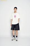  Áo Phông ADLV Heart Alien Short Sleeve T-Shirt Mustard Trắng Kem 